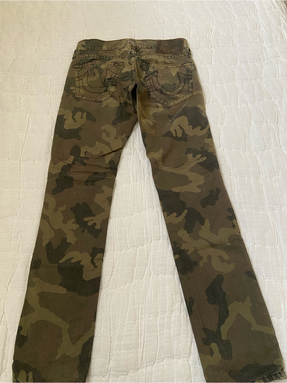 True Religion Men's Camo Straight Jeans - Olive/Green
